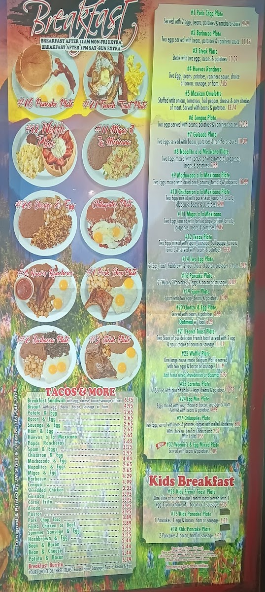 Feliz Amanecer Menu - Image 2