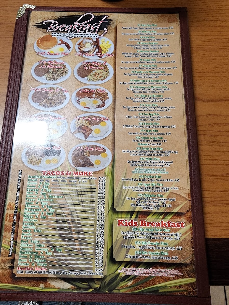 Feliz Amanecer Menu - Image 3